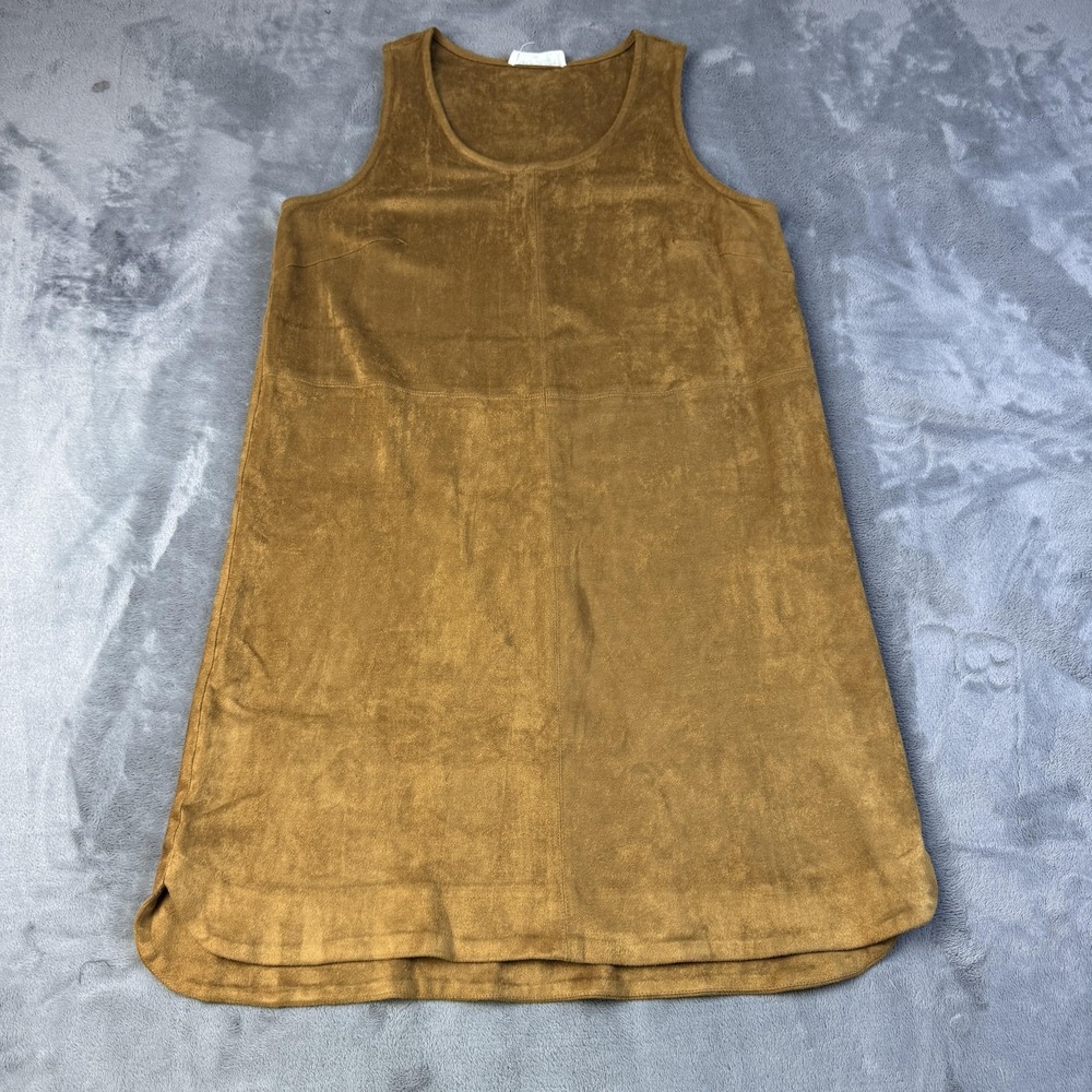 Bear Dance Dress Womens Medium Faux Suede Soft Brown Western Unique Hippie Retro